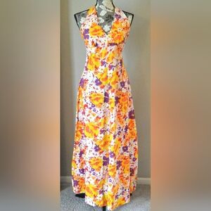 Floral Halter Maxi Dress